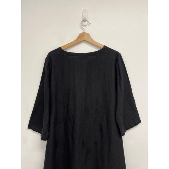 NWT Bryn Walker Linen A-Line Lagenlook Ruched Asymmetrical Art to Wear Tunic Med - Picture 4 of 14